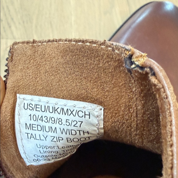 Kenneth Cole Men's Brown Leather Tally Ankle Boots Zipper - Picture 8 of 8